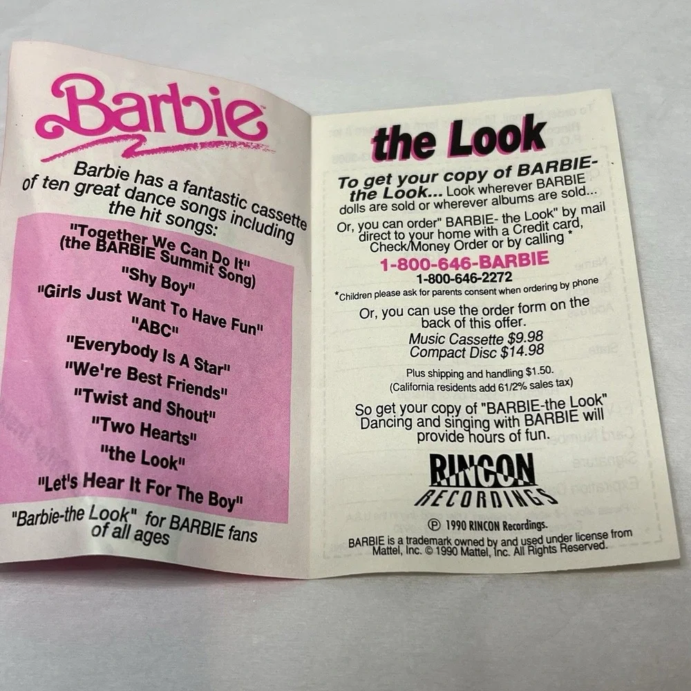 Barbie The Look Cassette Single Together We Can Do It Advertisement Vintage Ad